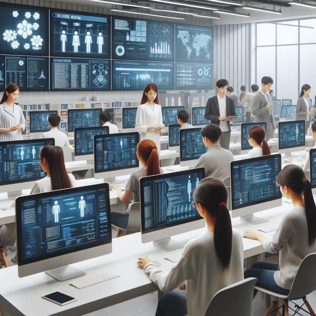 Students in Advanced Computer Lab