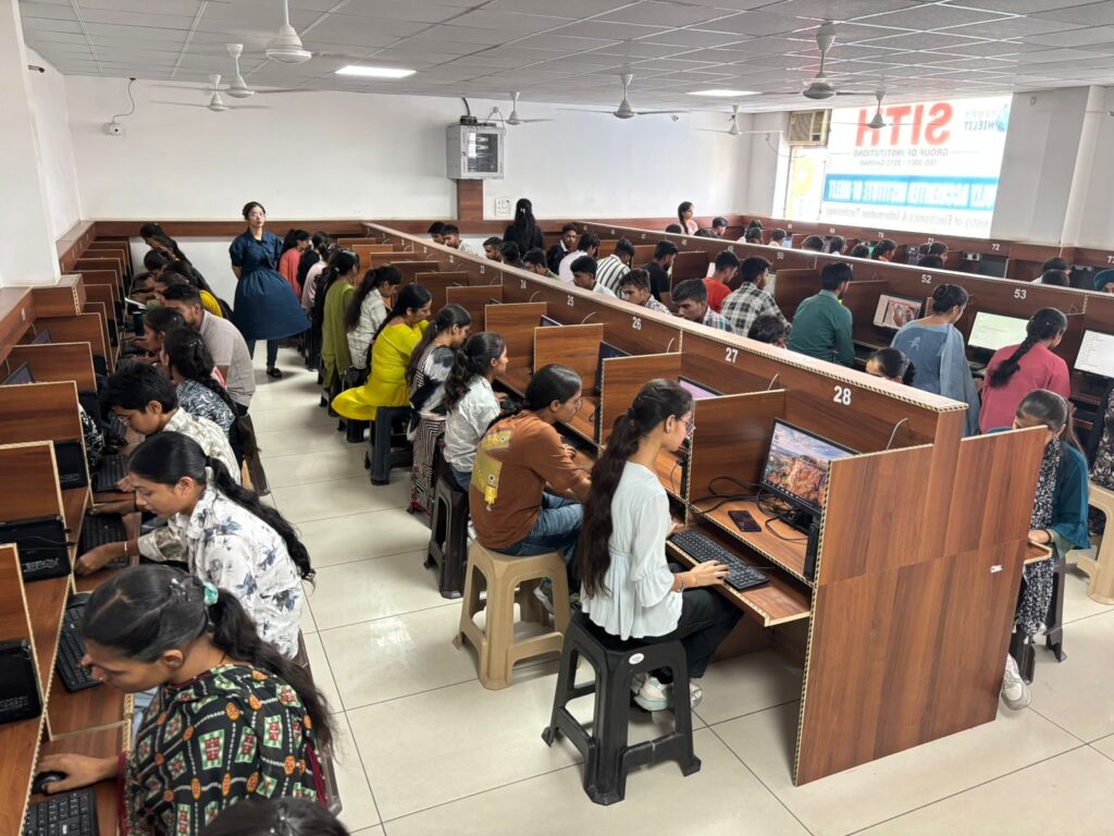 Students learning at the best computer centre in Kaithal, Haryana, India