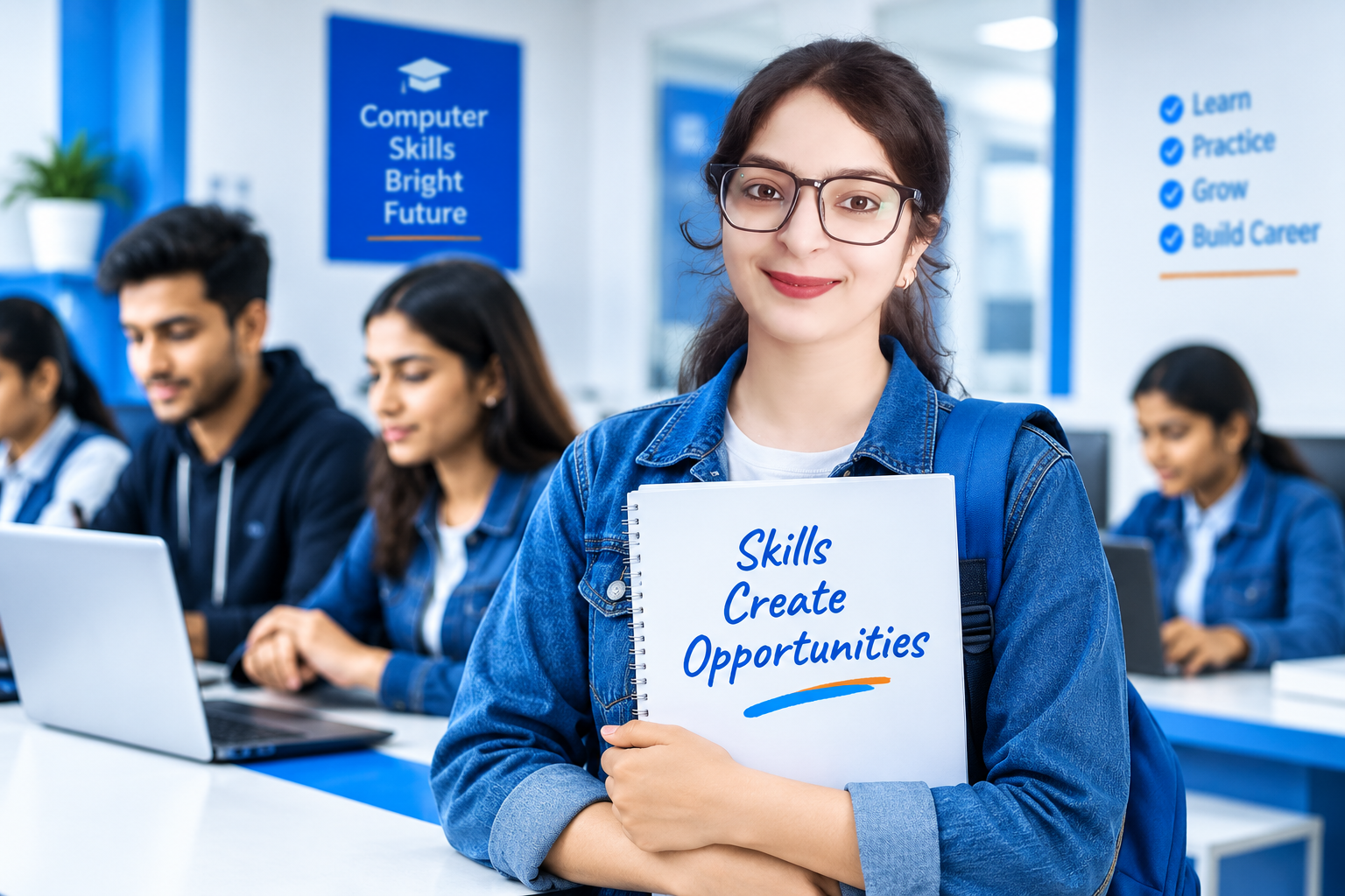 Students receiving practical skills training at HARTRON Skill Centre Kaithal