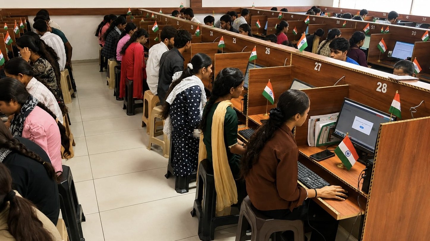 Students receiving computer training at HARTRON Skill Centre Kaithal